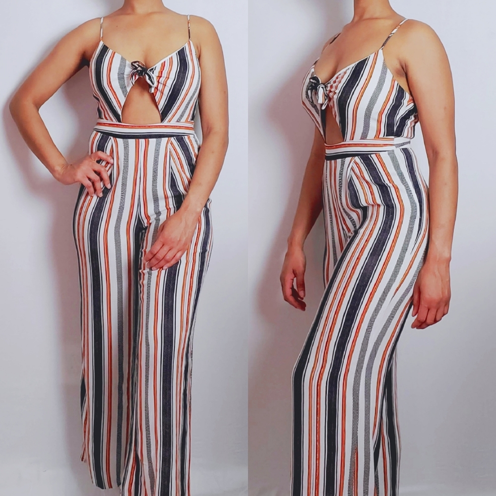 Stripped Jumpsuit Sz. M